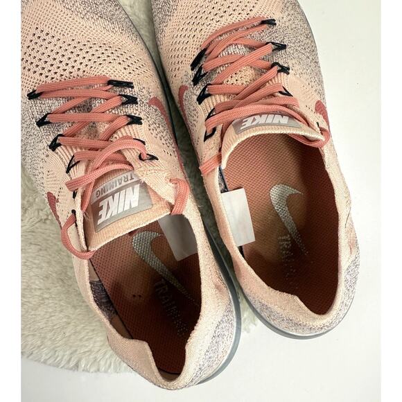 Nike Flyknit Racer Shoes Womens Size 12 Pink‎ Gray Lightweight Running Sneakers - Picture 8 of 11